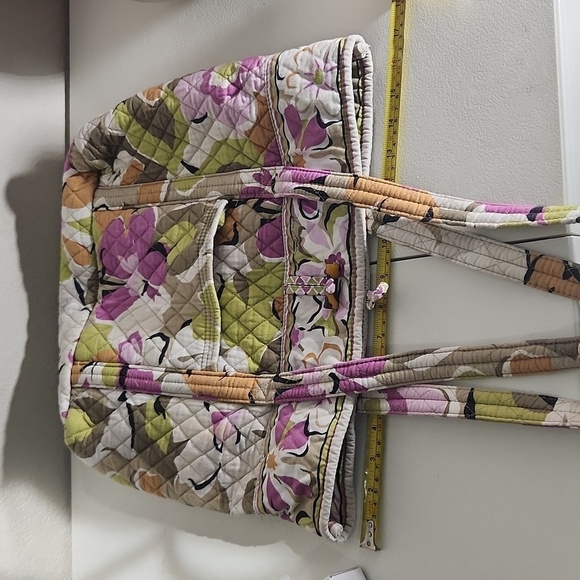 Vera Bradley floral shulder bag purse  side pocket side zip - Picture 13 of 13